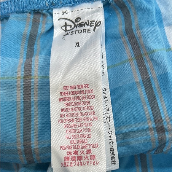 XL SHORT Disney store 100% cotton plaid pajama pants - Picture 2 of 5